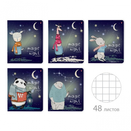 7-48-1085  ТЕТРАДЬ 48Л. "MAGIC NIGHT" 5 ВИДОВ - КОЛОРЛОН ВТД Новосибирск