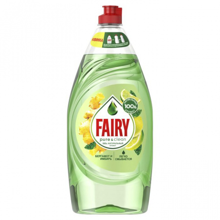 FAIRY Средство для мытья посуды Pure & Clean Бергамот и Имбирь 900мл - КОЛОРЛОН ВТД Новосибирск