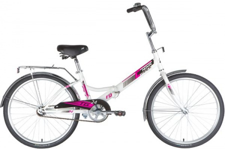 24NFTG1.WT20 Велосипед NOVATRACK 24" складной, белый, TG,тормоз нож - КОЛОРЛОН ВТД Новосибирск