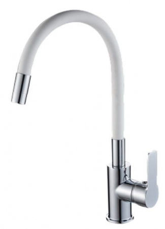 Смеситель для кухонной мойки с гибким изливом RUSH Siple SUS7335-61White - КОЛОРЛОН ВТД Новосибирск