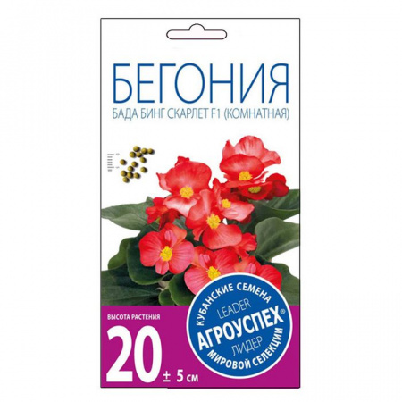 Бегония Бада Бинг Скарлет вечноцветущая *10 шт Новинка! (Агроуспех) - КОЛОРЛОН ВТД Новосибирск