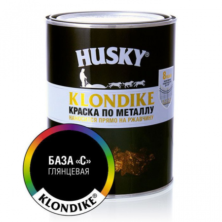 HUSKY-KLONDIKE Краска по металлу глянцевая база С (0,9л; 6шт) - КОЛОРЛОН ВТД Новосибирск