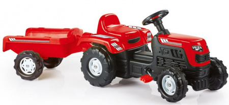 8146 Игрушка Трактор педальный DOLU Ranchero, с прицепом, клаксон, красн. - КОЛОРЛОН ВТД Новосибирск