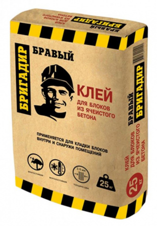 *Клей для плитки "Бравый Бригадир" (С0), 25 кг - КОЛОРЛОН ВТД Новосибирск