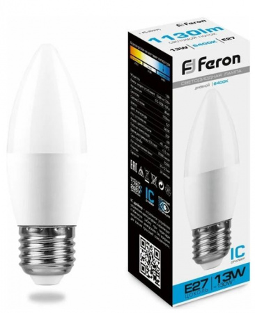 13W 230V E27 6400K С37, LB-970 Feron - КОЛОРЛОН ВТД Новосибирск