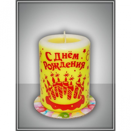 ***2026 свеча-сюрприз "с днем рождения" арома мед /1/ - КОЛОРЛОН ВТД Новосибирск