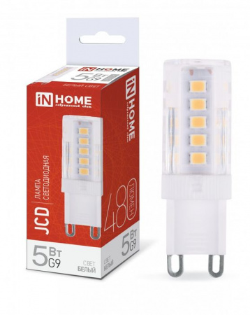 Лампа LED-JCD 5Вт 230В G9 4000К 480Лм IN HOME - КОЛОРЛОН ВТД Новосибирск