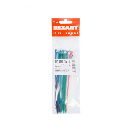 Rexant Хомут 2.5х150 (25шт) цветной нейлон 07-0158-25 - КОЛОРЛОН ВТД Новосибирск