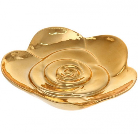 Подставка керамическая "GOLD Podarok", пион, цвет золото, 17*17см 616-763 - КОЛОРЛОН ВТД Новосибирск