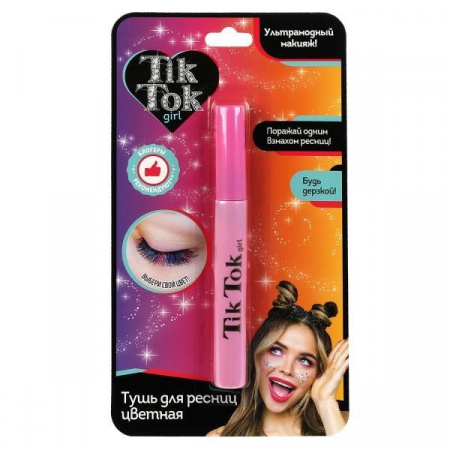 Тушь для ресниц розовая TIK TOK GIRL  MAS61600TTG - КОЛОРЛОН ВТД Новосибирск