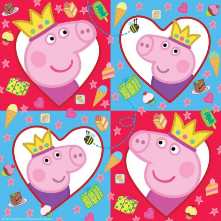 32119Салфетки "ПЕППА ПИГ", 33*33см, 20шт.,ТМ Peppa Pig - КОЛОРЛОН ВТД Новосибирск