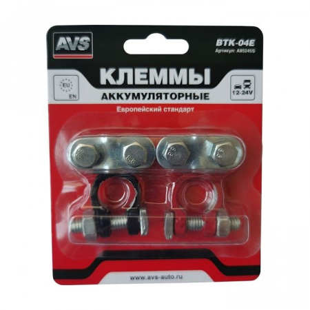 Клеммы АКБ AVS BTK-04E (EURO) - КОЛОРЛОН ВТД Новосибирск