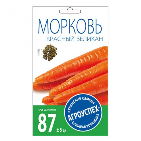 Морковь Красный великан 2г Агроуспех - КОЛОРЛОН ВТД Новосибирск