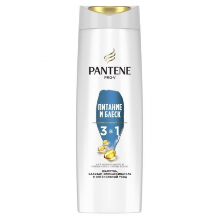PANTENE Шампунь/бальзам-ополаскиватель/интенсивный уход 3в1 Питание и Блеск 360мл - КОЛОРЛОН ВТД Новосибирск