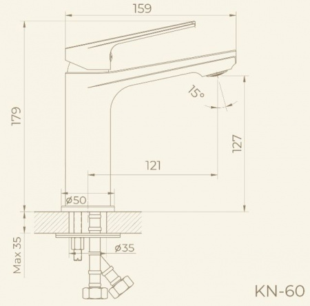 Смеситель Для Раковины Knotlor Kn-60 - КОЛОРЛОН ВТД Новосибирск
