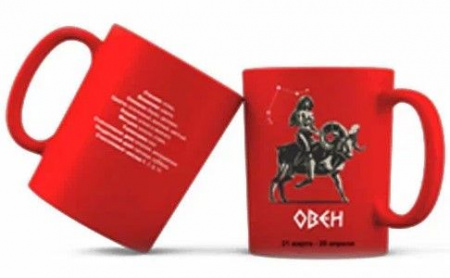 Кружка керамическая "Знаки зодиака" 340ml арт 700025 З/48 - КОЛОРЛОН ВТД Новосибирск
