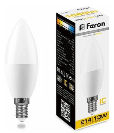 13W 230V E14 2700K С37, LB-970 Feron - КОЛОРЛОН ВТД Новосибирск