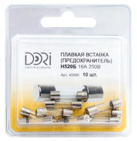 Dori Плавкая вставка Н520Б 16А 250В (10шт) 40996 - КОЛОРЛОН ВТД Новосибирск