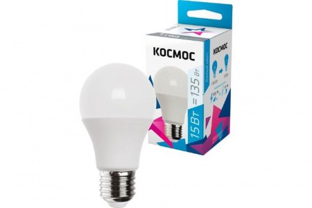 15W Лампа А60 КОСМОС 15W Е27 4500K О - КОЛОРЛОН ВТД Новосибирск