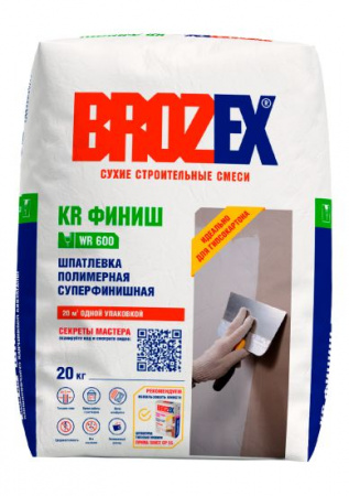 Шпаклевка полимерная белая BROZEX WR 600 KR ФИНИШ, 20 кг - КОЛОРЛОН ВТД Новосибирск