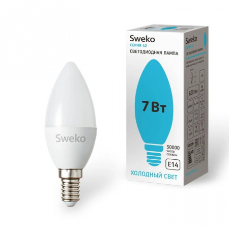 42LED-C35-7W-230-4000K-E14 Лампа - КОЛОРЛОН ВТД Новосибирск