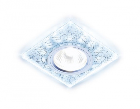 S227 W/CH/C белый/серебро/MR16+3W(LED COLD) - КОЛОРЛОН ВТД Новосибирск