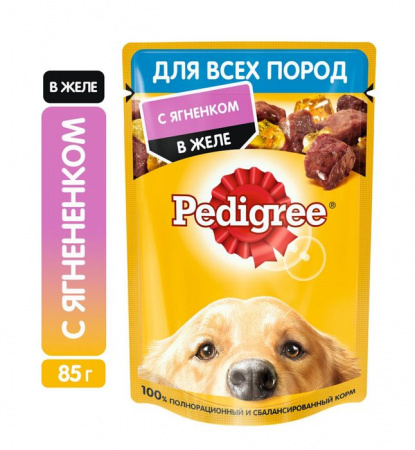 85Г ВЛАЖНЫЙ КОРМ PEDIGREE ДЛЯ СОБАК ЖЕЛЕ С ЯГНЕНКОМ  96110 - КОЛОРЛОН ВТД Новосибирск