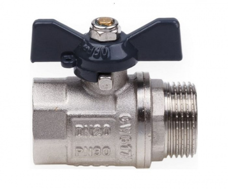 Кран шаровый 3/4"г/ш,  бабочка, AQUALINK - КОЛОРЛОН ВТД Новосибирск