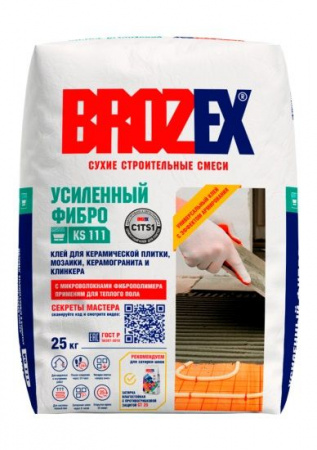 Клей BROZEX Усиленный ФИБРО KS 111 (C1T S1), 5 кг - КОЛОРЛОН ВТД Новосибирск