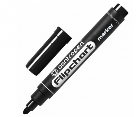 Маркер CENTROPEN 8550/1Ч Flipchart 2,5мм. черный, круг. - КОЛОРЛОН ВТД Новосибирск