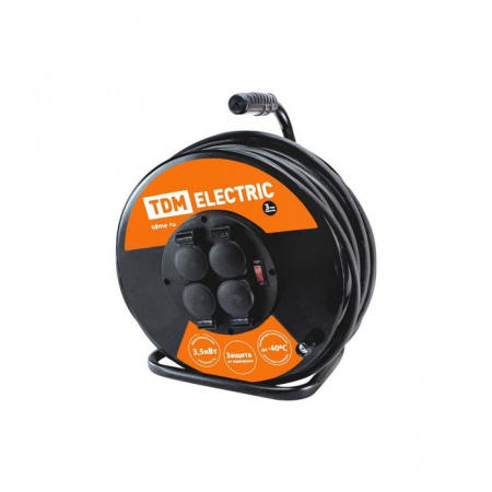 Удлинитель катушечный металл (4с/з, 40м, КГ3х2,5) TDM SQ1301-0171*** - КОЛОРЛОН ВТД Новосибирск