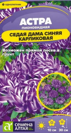 Астра Седая Дама Синяя карликовая/Сем Алт/цп 0,05 гр. - КОЛОРЛОН ВТД Новосибирск