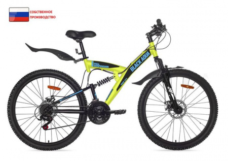 Велосипед BLACK AQUA Mount 1641 D 26" (лимонный-черный) - КОЛОРЛОН ВТД Новосибирск
