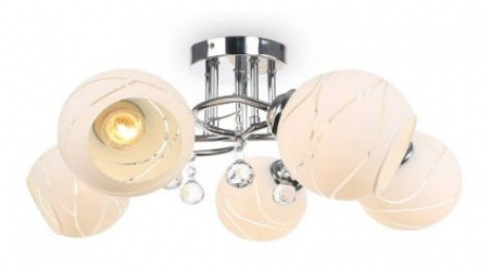 *Люстра AURA PERLA-WH-5E27 585x585x250 хром IN HOME - КОЛОРЛОН ВТД Новосибирск