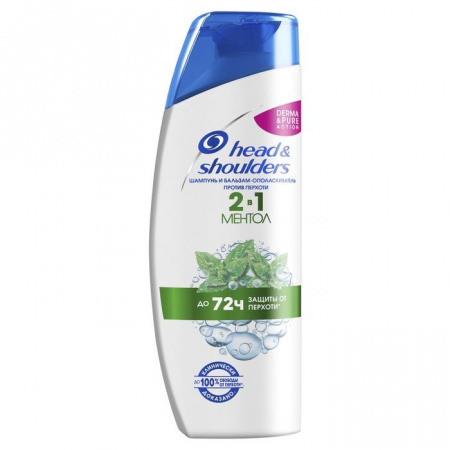HEAD & SHOULDERS Шампунь 2в1 Ментол освежающий 200мл - КОЛОРЛОН ВТД Новосибирск