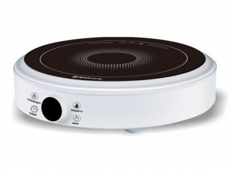 SAKURA Плитка настол SA-7164W 1конф стеклокерамика, инфракр. - КОЛОРЛОН ВТД Новосибирск