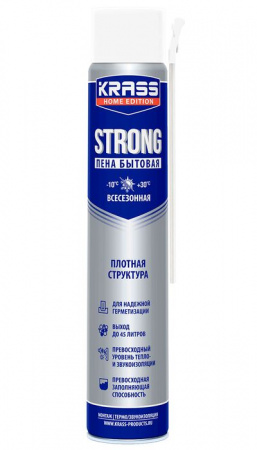 Пена монтажная KRASS Home Edition Strong Всесезонная РБ 0,7л - КОЛОРЛОН ВТД Новосибирск