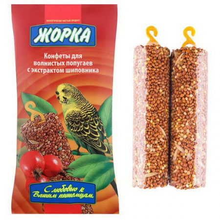 ЖОРКА конфеты(мед. батон.)  д/попугаев Шиповник (2шт) 100г - КОЛОРЛОН ВТД Новосибирск