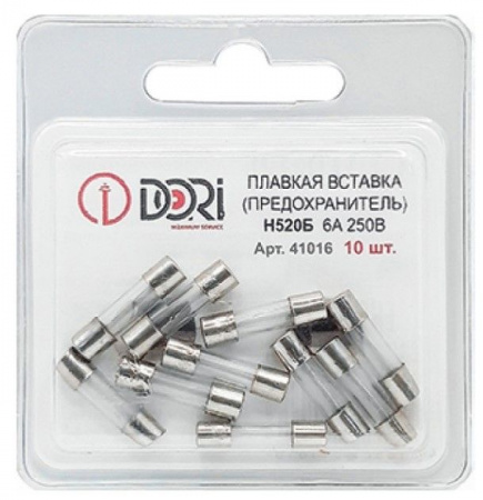 Dori Плавкая вставка Н520Б 6А 250В, (упак. 10шт) 41016 - КОЛОРЛОН ВТД Новосибирск