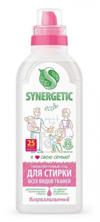 ***SYNERGETIC 750 Гель для стирки УНИВЕРСАЛЬНЫЙ ГИПОАЛЛЕРГЕННЫЙ - КОЛОРЛОН ВТД Новосибирск