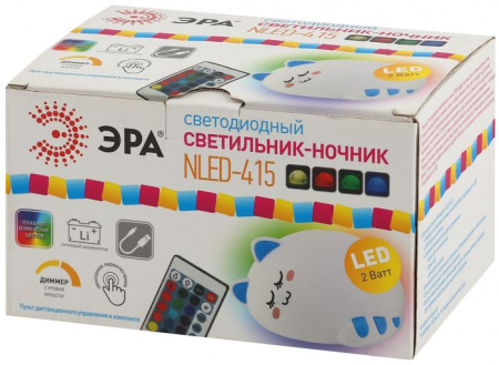 ЭРА NLED-415-2W-BU белый с синим наст.светильник - КОЛОРЛОН ВТД Новосибирск