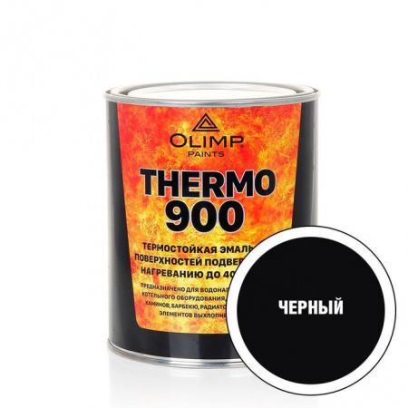 OLIMP Эмаль термостойкая черная 800°С (0,8л; 6шт) - КОЛОРЛОН ВТД Новосибирск