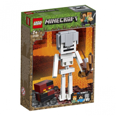 21150Конструктор LEGO Minecraft "Большие фигурки Minecraft: скелет с кубом магмы" - КОЛОРЛОН ВТД Новосибирск