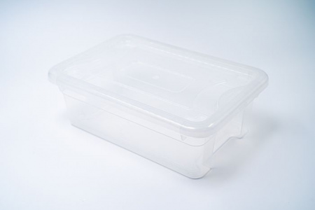 Контейнер бытовой с крышкой 3 L. 280х190х90 kont7-1 (прозрачный) - КОЛОРЛОН ВТД Новосибирск