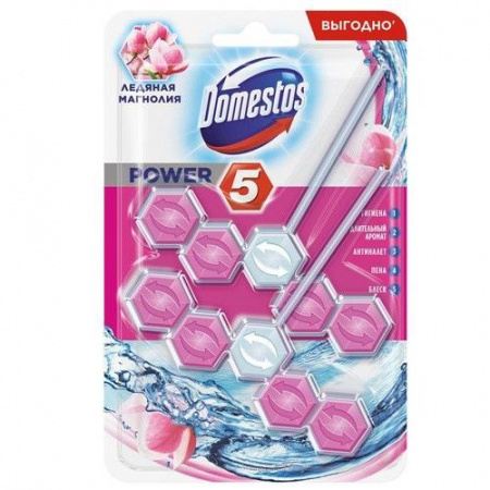 Domestos Power5 Ледяная Магнолия 2*55гр Подвеска д/унитаза тверд - КОЛОРЛОН ВТД Новосибирск