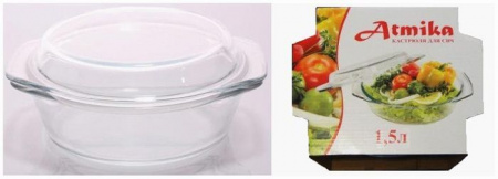 Кастрюля для СВЧ с крышкой 1.5л. арт. OV003 - КОЛОРЛОН ВТД Новосибирск