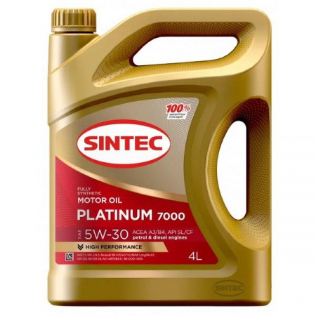 Масло моторное Sintec Платинум 7000 5W30 SL/CF 4л синт - КОЛОРЛОН ВТД Новосибирск