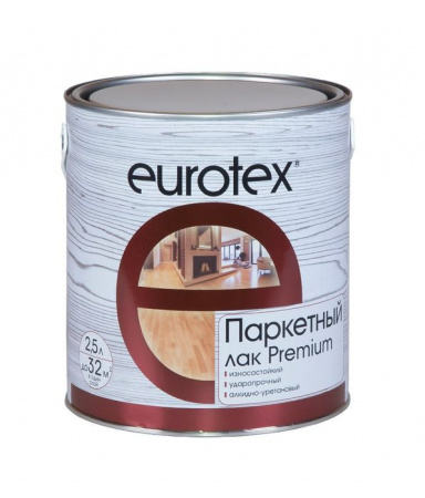 Eurotex - Premium (лак паркетный) полуматовый 2.5 л - КОЛОРЛОН ВТД Новосибирск