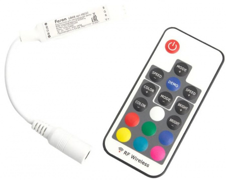 Контроллер RGB min с П/У белый, 12-24V, LD66 FERON - КОЛОРЛОН ВТД Новосибирск
