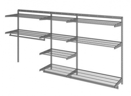 Гардеробная система ПРАКТИК Home Optima G240 графит 1050x2550x450 мм - КОЛОРЛОН ВТД Новосибирск